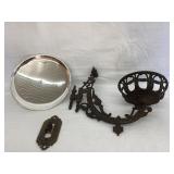 Cast Iron Lamp Bracket, 12 1/4"L w/ Reflector,