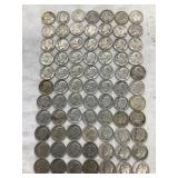 (77) 1953 Silver Roosevelt Dimes