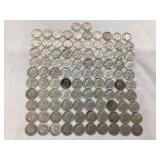 (102) Silver Roosevelt Dimes, (63)1957-(39)1958