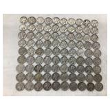 (90) 1942 Silver Mercury Dimes