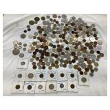 Large Lot of Foreign Coins incl. Some Silver