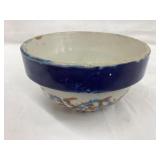 Western Stoneware Spongeware Bowl, Rim Chip, 2