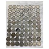 (80) 1945 Silver Mercury Dimes