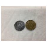 (2) German Coins w/ Swastikas, Condition Issues