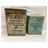 (2) Old Chum Tobacco Tins, 6 & 4 3/4'T