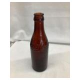 Vintage Amber Coca-Cola Bottle, 7 1/2"T