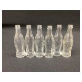 (6) Coca-Cola Glass Bottles, 2 1/2"T