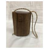 Primitive Wood Spice Jar, 4 1/4'T, 3'L, 1 1/2'D