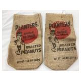 Planters Peanuts Burlap Bags, 14 1/2'T, Some
