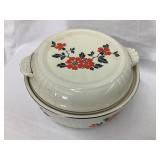 Vintage Hall Red Poppy Covered Casserole, 4"T