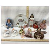 Flat Of Vintage Dolls/ Figures