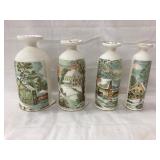 Vintage Currier & Ives Four Seasons Made in Japan