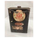 Early Dupont Rifle Powder Tin, Top Cut, 5 1/2"T