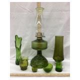Flat Of Vintage Green Glass