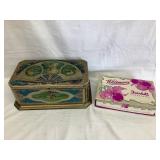 Vintage Chocolate Boxes, (1) Metal & (1)