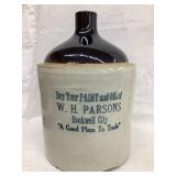 W.H.Parsons, Rockwell City (Iowa) Adv. 1 Gal.