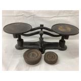 Cast Iron Counter Top Scale, 3 3/4'T, 11 3/4'L