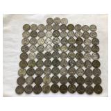 (93) 35% Silver Jefferson Wartime Nickels
