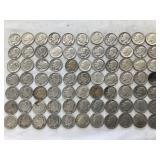 (77) Silver Roosevelt Dimes, (27)1950-(50)1951