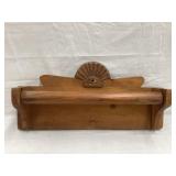 Primitive Sunburst Wood Towel Roller/Holder,