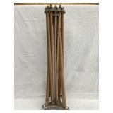 Primitive Wood Round Drying Rack, Missing (1) Peg