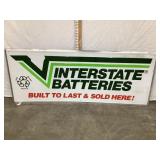 Interstate Batteries Aluminum Embossed Sign,
