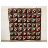 Vintage Tie Quilt, 76" x 76"