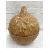 Longaberger Caramel Slag Glass Pumpkin Dish, 6