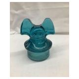 Hemingray-60 "Mickey Mouse" Ear Aqua Blue Glass