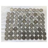 (79) 1941 Silver Mercury Dimes