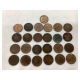 (25) Indian Head Pennies