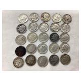 (25) Silver Roosevelt Dimes