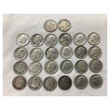 (26) Silver Roosevelt Dimes