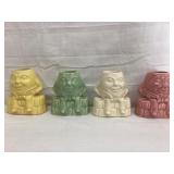 (4) USA Humpty Dumpty Planters, 4 1/2"T