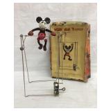 Mickey Mouse Trapeze Mechanical Toy, Celluloid
