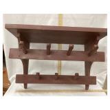 Primitive Wood Peg Shelf, 24' W, 16' T, 12' D
