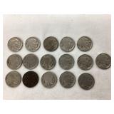 (16) Buffalo Nickels, Varying Conditions