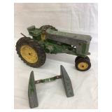 Vintage John Deere 1/16 Scale Toy Tractor