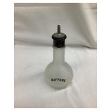 Frosted Bitters Barber Bottle, 5 1/2'T, Hazel