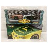 (2) NIB 1997 John Deere 1/18 Scale NASCAR Cars,