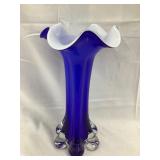 Hand Blown Art Glass Vase, 10 1/2ï¿½T