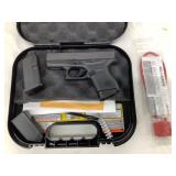 Glock 9MM Auto Pistol w/ Case, 2 Clips, Serial#