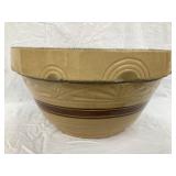 RRPco. Brown Banded Yelloware Bowl, 7 1/2"T,