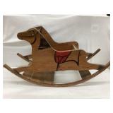 Vintage Wood Rocking Horse Toy, 34ï¿½L, 19ï¿½T, 12ï¿½D