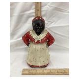 Cast Iron Mammy Bank, 7" T