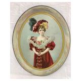 Victorian Lady Tray, 16 3/4"T