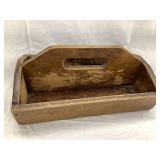 Primitive Wood Tote,, 12"L, 5"T, 7 1/2"D