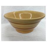 Brown & White Banded Yelloware Bowl, 4 1/4?T, 9