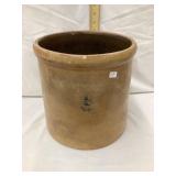 3 Gal. Salt Glazed Crock, 10 1/4"T, Rim Chip,