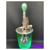 D & B Uranium Glass Beater Jar & Beater,